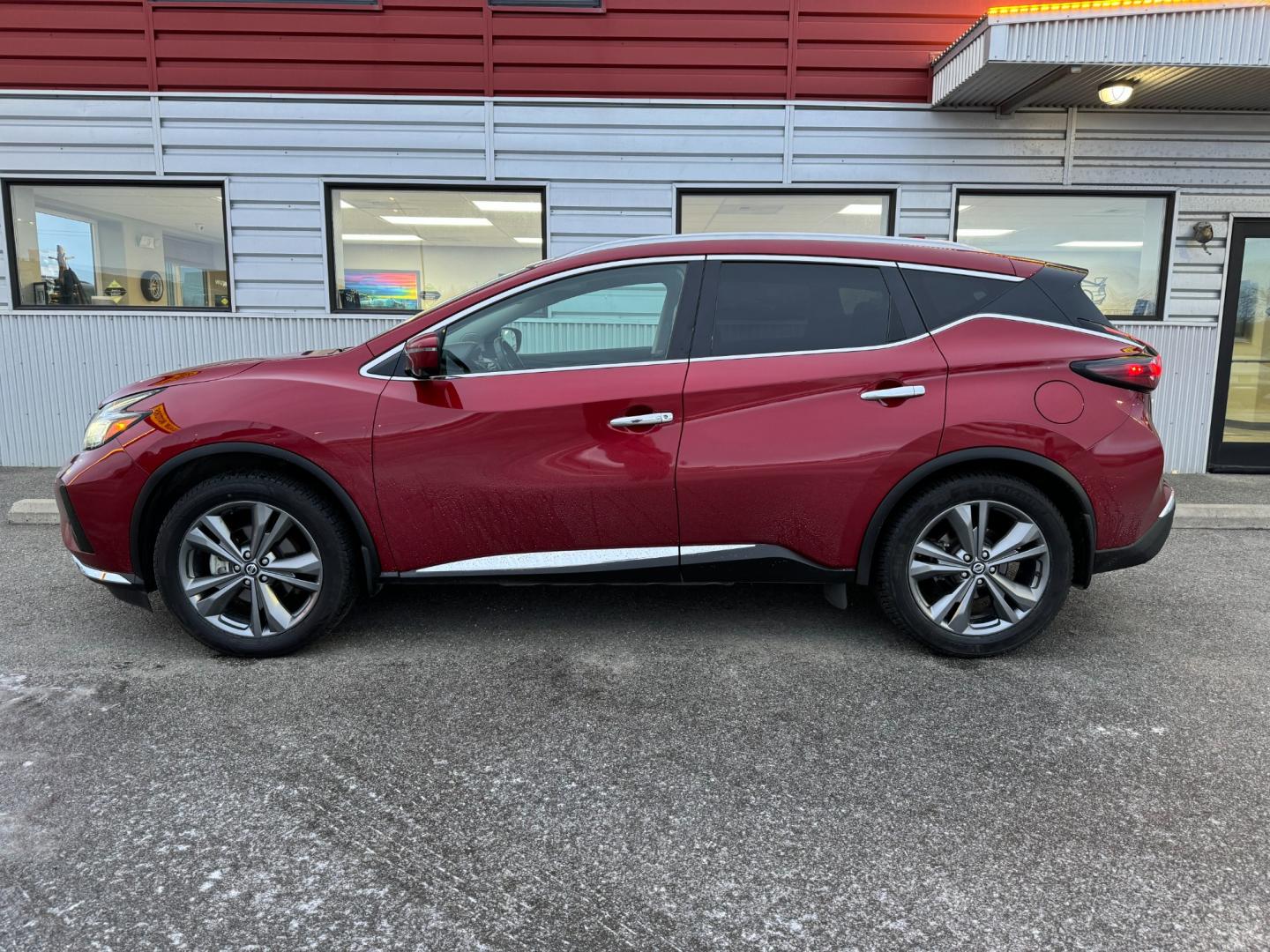 2019 Red /Black Nissan Murano Platinum AWD (5N1AZ2MS2KN) with an 3.5L V6 DOHC 24V engine, CVT transmission, located at 1960 Industrial Drive, Wasilla, 99654, (907) 274-2277, 61.573475, -149.400146 - Photo#0